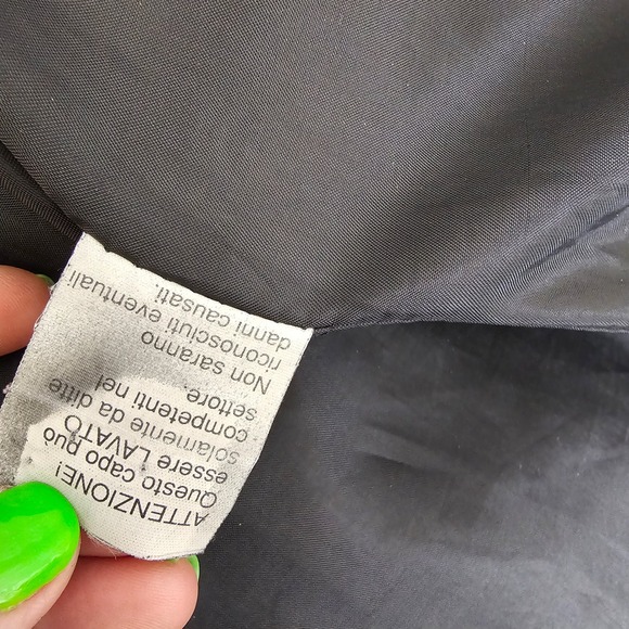 Vintage 90s Giorgio 1966 Italian Black Leather Coat Jacket Women's 46 Medium - Picture 12 of 12